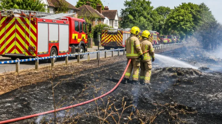 Wildfire in Shepperton brought under control after crews extinguish 1.5ha blaze