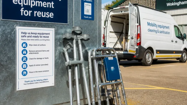 Wokingham recycling centres begin accepting unwanted mobility and care equipment for reuse