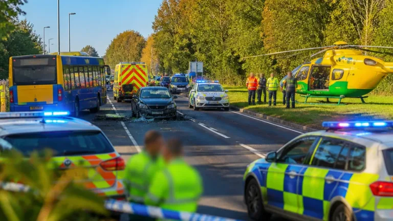 Woman and two babies taken to hospital after crash on Warrington Road, Rainhill