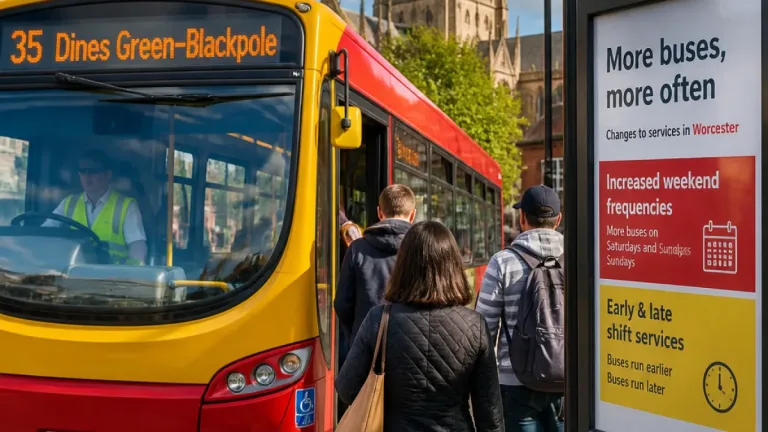 Worcester bus network reshuffle: new cross‑city 35 and better weekend frequencies