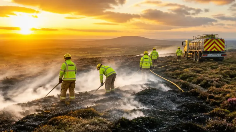 Work continues on Darwen Moor after blaze damages around four hectares