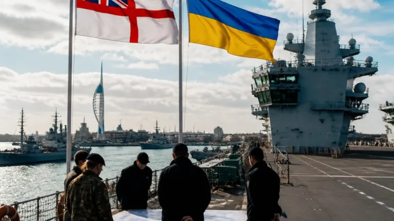 Zelenskyy meets Prime Minister aboard HMS Queen Elizabeth in Portsmouth for defence talks